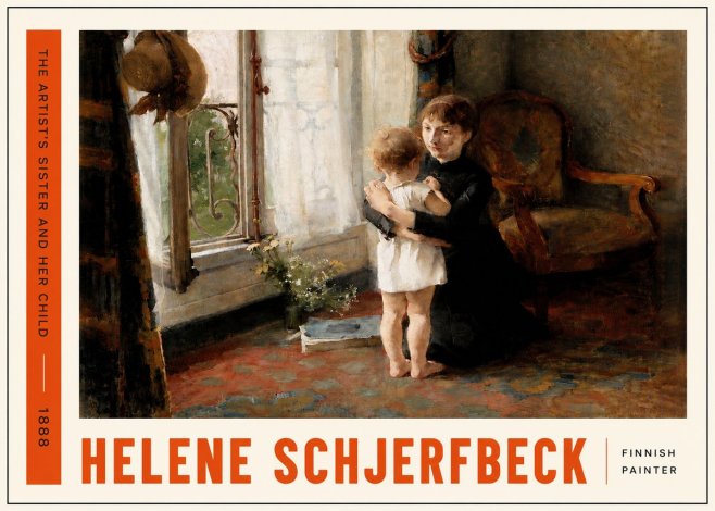Helene Schjerfbeck The Artist's Sister and Her Child No6 - Affiche