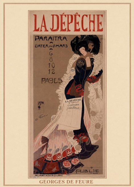 Georges de Feure La Dépêche II No4 - Affiche