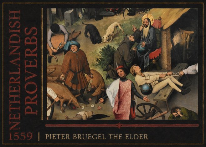 Pieter Bruegel Netherlandish Proverbs IV No4 - Affiche
