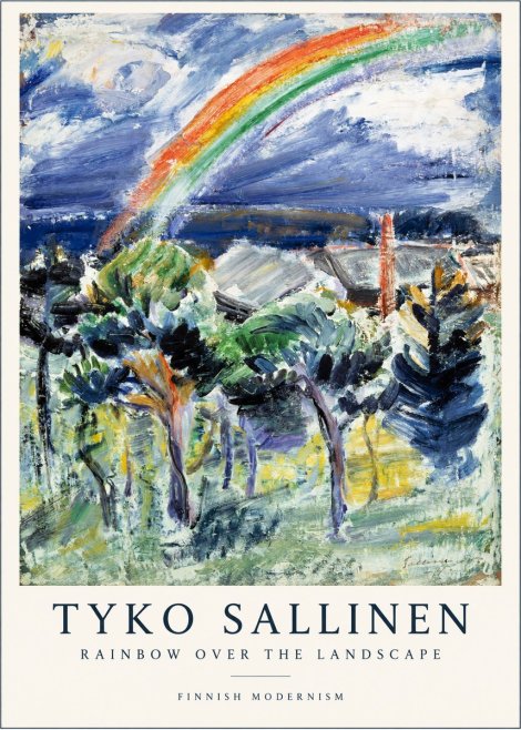 Tyko Sallinen Rainbow over the Landscape No1 - Affiche