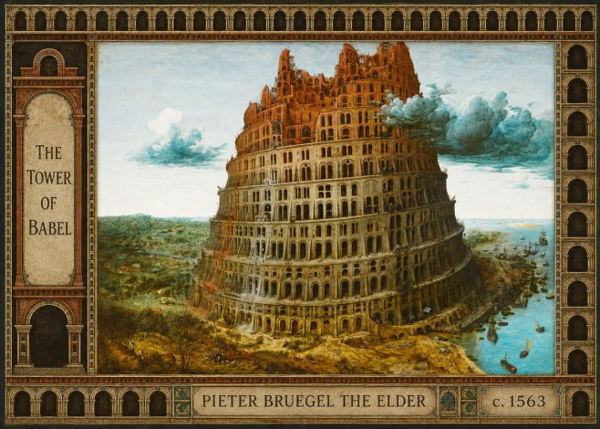 Pieter Bruegel The Tower of Babel III No4 - Affiche