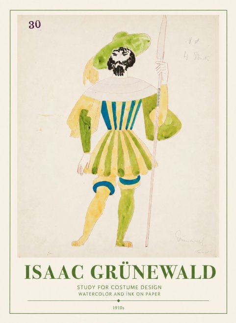 Isaac Grünewald Study for Costume Design No1 - Affiche