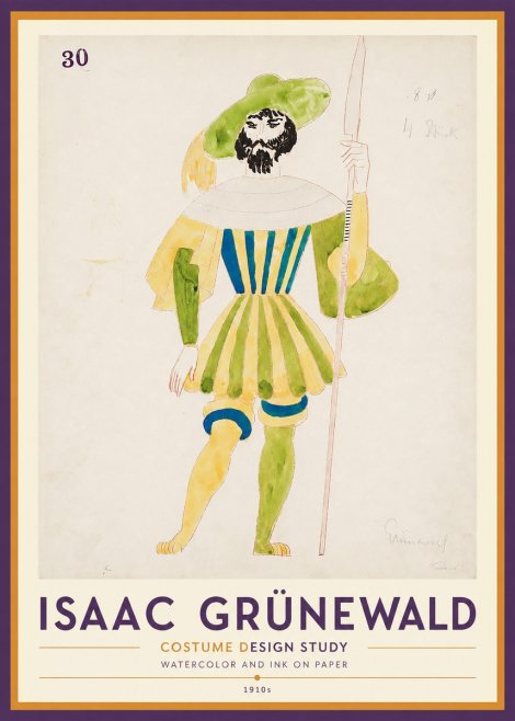 Isaac Grünewald Study for Costume Design No2 - Affiche