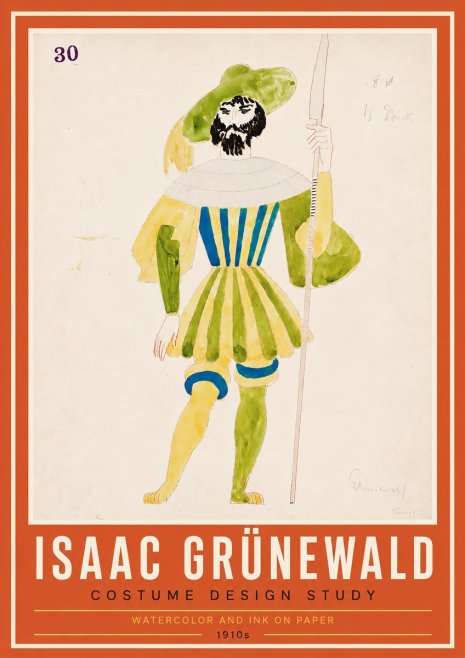 Isaac Grünewald Study for Costume Design No4 - Affiche