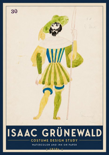 Isaac Grünewald Study for Costume Design No5 - Affiche