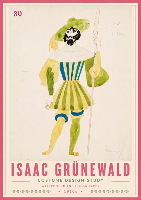 Isaac Grünewald Study for Costume Design No6 - Affiche