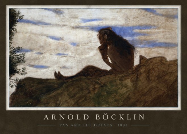 Arnold Böcklin Pan and the Dryads No4 - Affiche