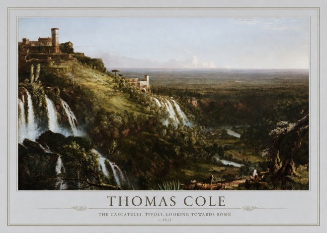 Thomas Cole The Cascatelli, Tivoli, Looking Towards Rome No6 - Affiche