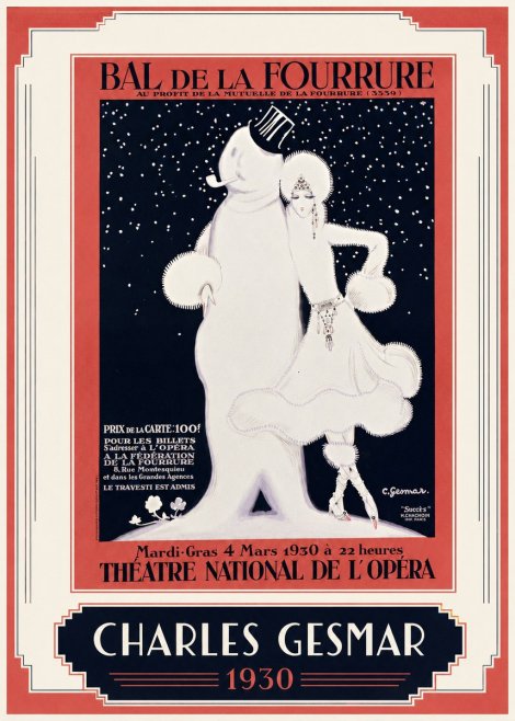 Charles Gesmar Bal De La Fourrure I No1 - Affiche