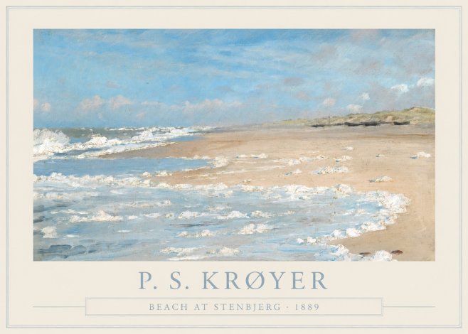 P.S. Krøyer Beach at Stenbjerg · 1889 No1 - Affiche