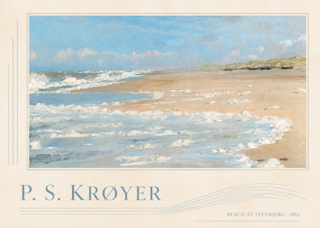 P.S. Krøyer Beach at Stenbjerg · 1889 No2 - Affiche