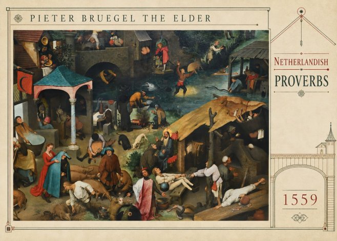 Pieter Bruegel Netherlandish Proverbs V No3 - Affiche