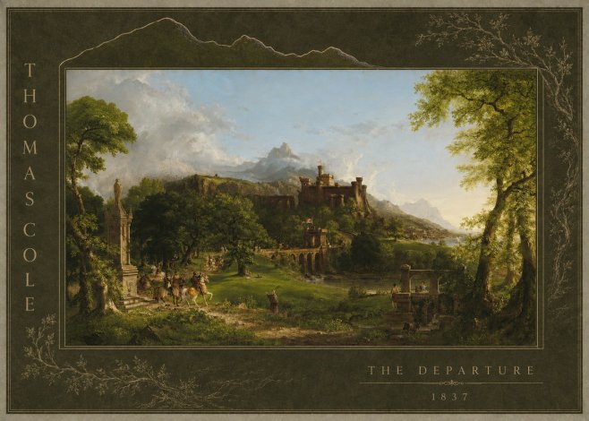 Thomas Cole The Departure II No2 - Affiche