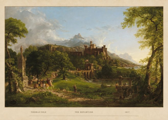 Thomas Cole The Departure II No4 - Affiche