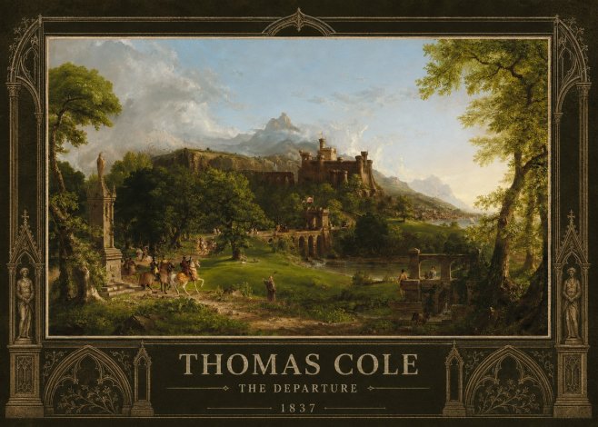 Thomas Cole The Departure II No5 - Affiche