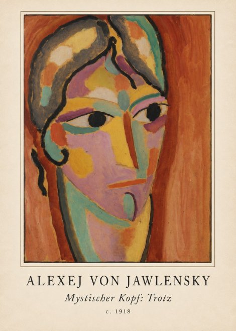 Alexej von Jawlensky Mystischer Kopf: Trotz No4 - Affiche