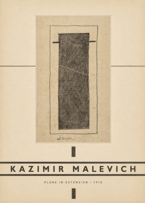 Kazimir Malevich Plane in Extension No3 - Affiche