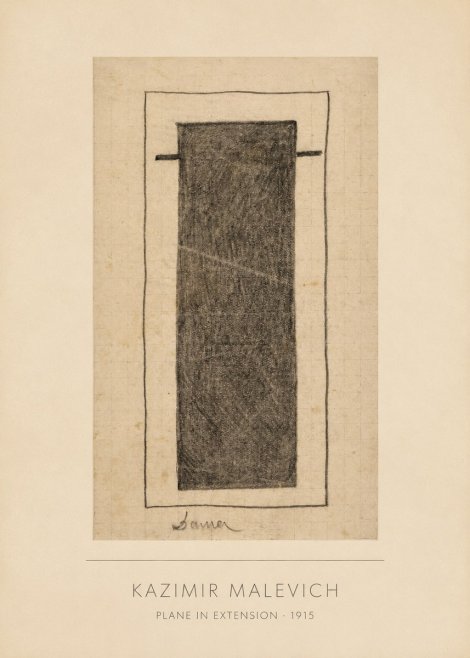 Kazimir Malevich Plane in Extension No4 - Affiche