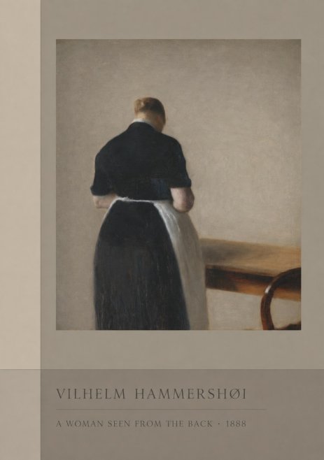 Vilhelm Hammershøi A Woman Seen from the Back No3 - Affiche