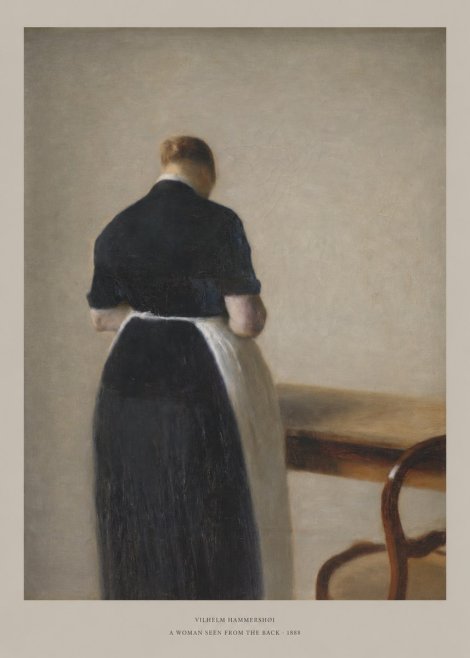Vilhelm Hammershøi A Woman Seen from the Back No5 - Affiche