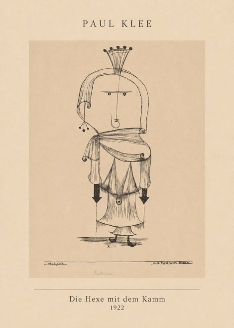 Paul Klee Die Hexe Mit Dem Kamm No4 - Affiche
