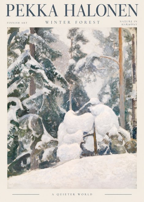 Pekka Halonen Winter Forest II No2 - Affiche