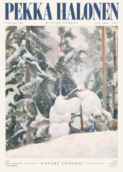 Pekka Halonen Winter Forest II No3 - Affiche
