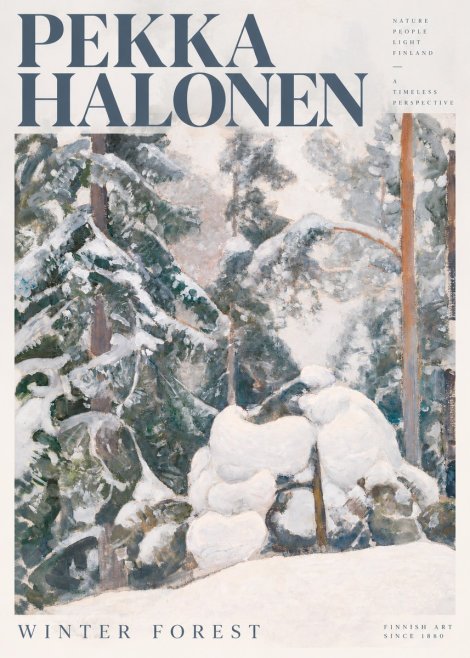 Pekka Halonen Winter Forest II No5 - Affiche