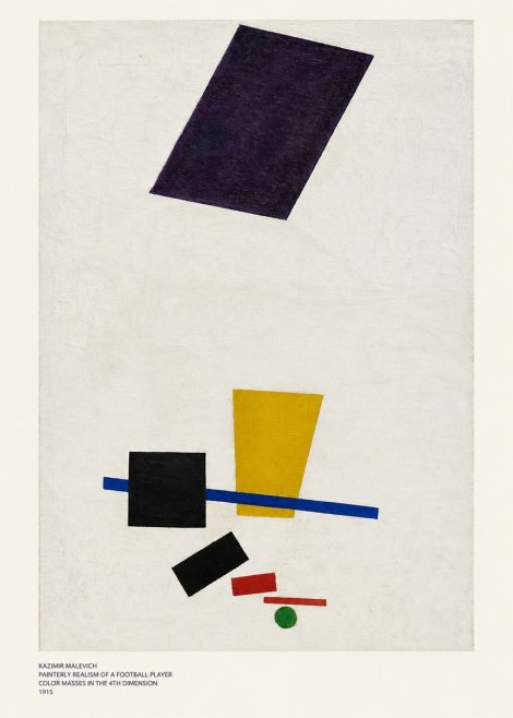 Kazimir Malevich Painterly Realism of a Football Player Color Masses in the 4Th Dimension No6 - Affiche