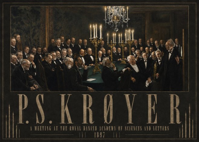 P.S. Krøyer A Meeting at the Royal Danish Academy of Sciences and Letters No3 - Affiche
