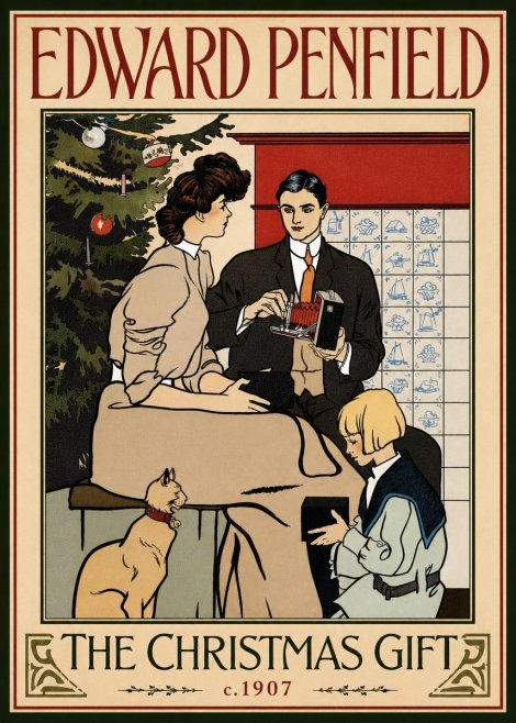 Edward Penfield The Christmas Gift No6 - Affiche