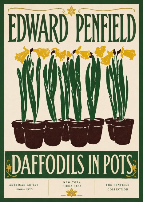 Edward Penfield Daffodils in Pots No6 - Affiche