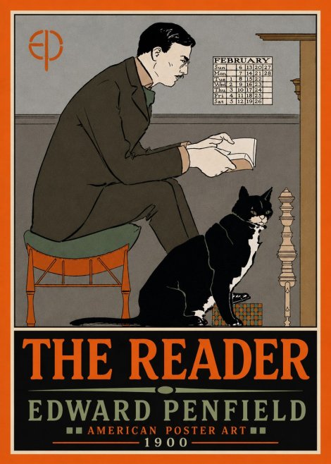 Edward Penfield The Reader I No5 - Affiche