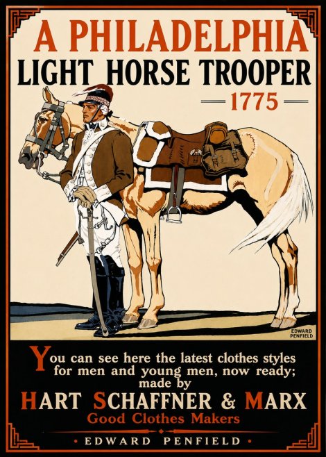 Edward Penfield A Philadelphia Light Horse Trooper 1775 No6 - Affiche