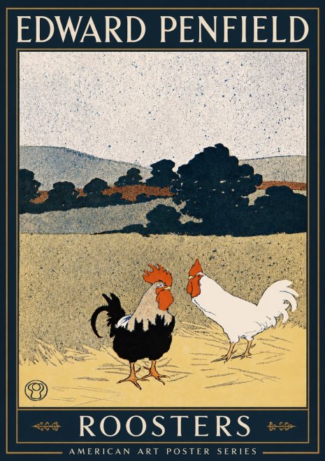 Edward Penfield Roosters No3 - Affiche