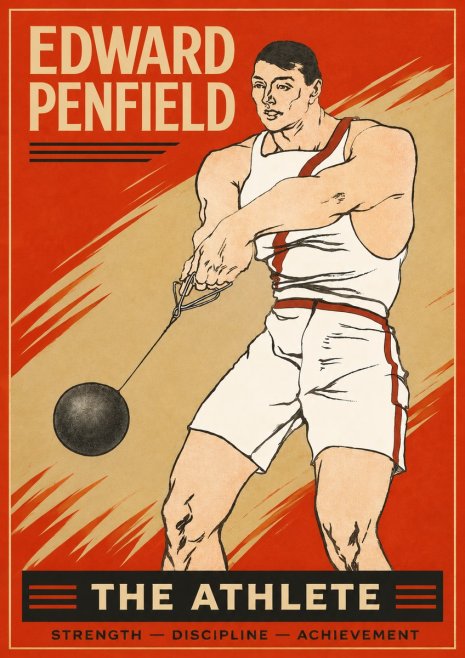 Edward Penfield The Athlete No2 - Affiche