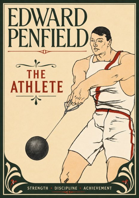 Edward Penfield The Athlete No6 - Affiche