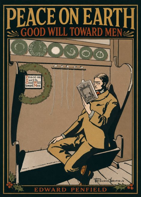 Edward Penfield Peace on Earth Good Will Toward Men No2 - Affiche