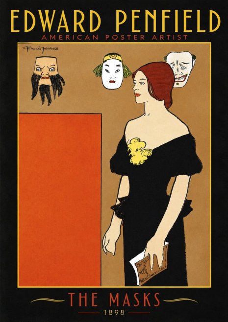 Edward Penfield The Masks No2 - Affiche