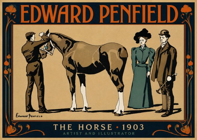 Edward Penfield The Horse No6 - Affiche