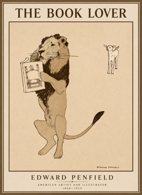 Edward Penfield The Book Lover No1 - Affiche