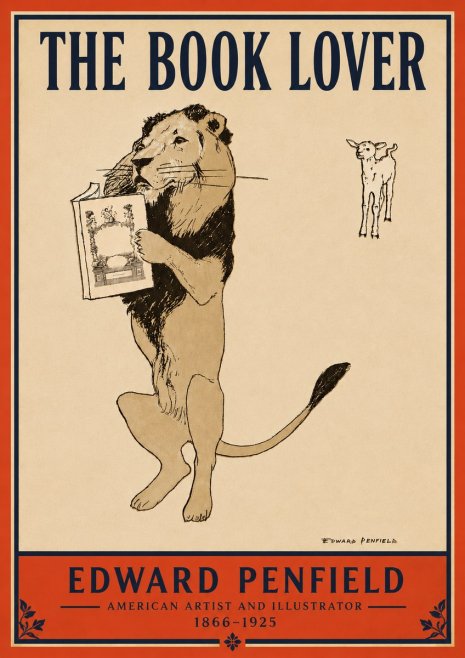 Edward Penfield The Book Lover No4 - Affiche