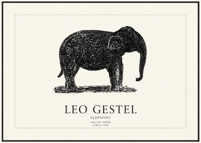 Leo Gestel Elephant No1 - Affiche