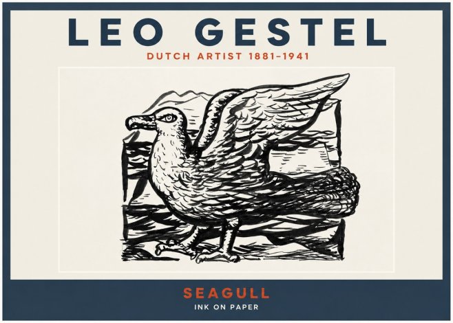 Leo Gestel Seagull No2 - Affiche