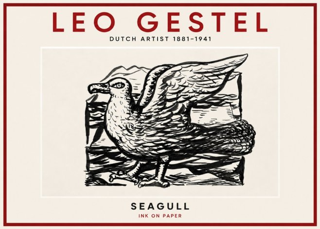 Leo Gestel Seagull No4 - Affiche