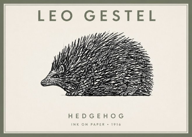 Leo Gestel Hedgehog No2 - Affiche