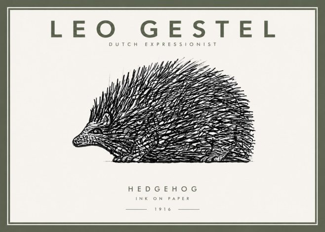 Leo Gestel Hedgehog No5 - Affiche