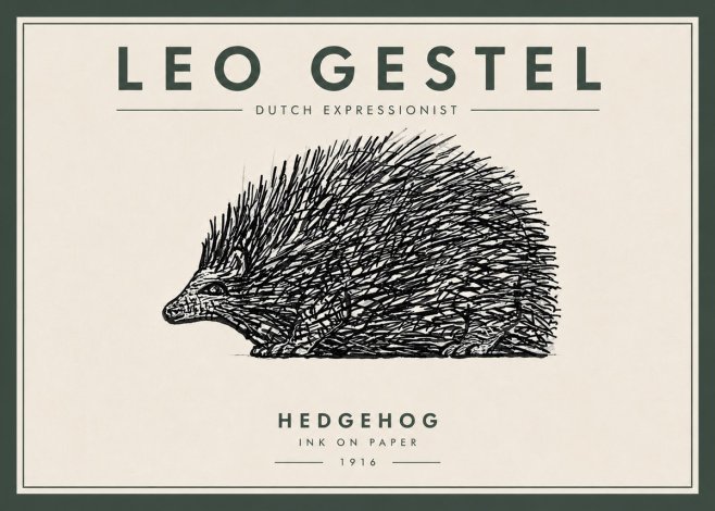 Leo Gestel Hedgehog No6 - Affiche