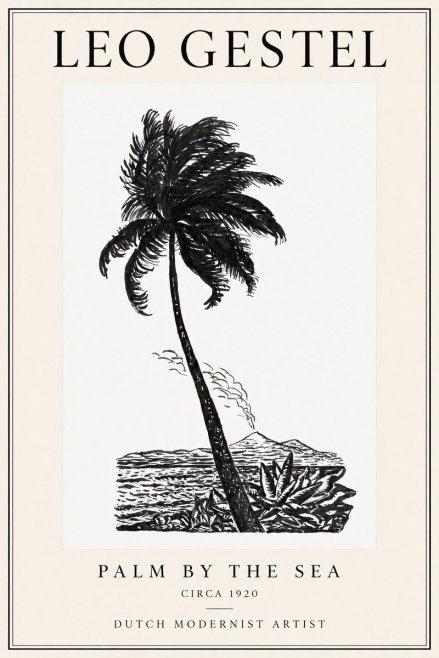 Leo Gestel Palm by the Sea No1 - Affiche