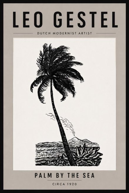 Leo Gestel Palm by the Sea No4 - Affiche